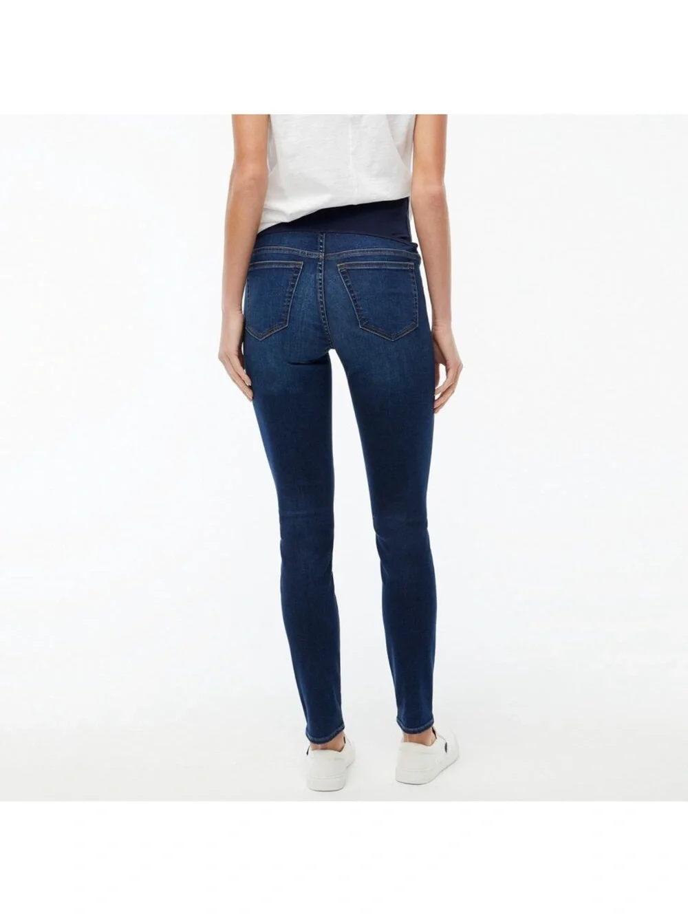 J. Crew Dark Blue Maternity Jeans with Navy Blue Stretch Panel